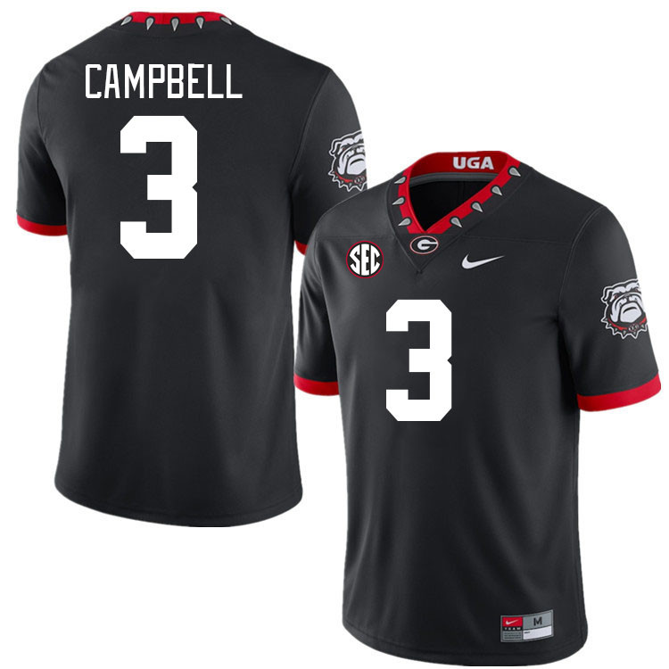 #3 Tyson Campbell Georgia Bulldogs Jerseys Football Stitched-100th Anniversary